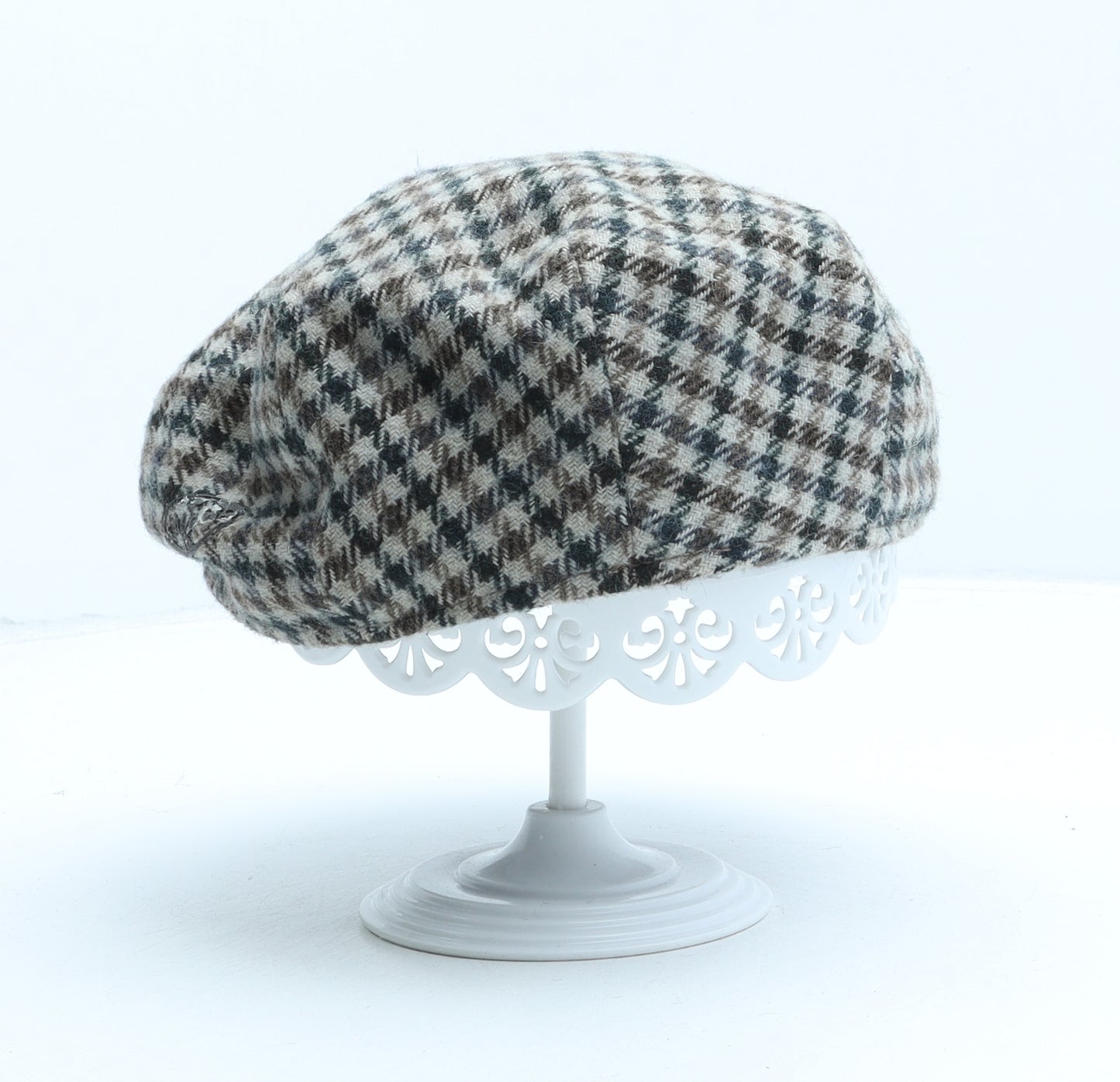 Kangol Mens Brown Check Polyester Flat Cap Size 6 7/8