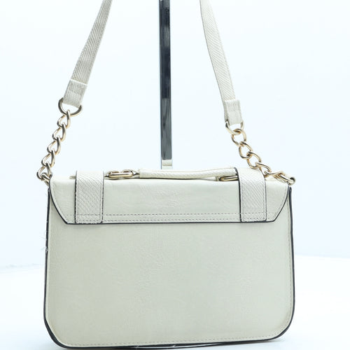River Island Womens Beige Polyurethane Satchel Size Small