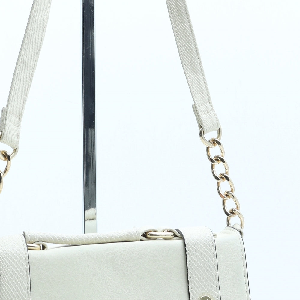 River Island Womens Beige Polyurethane Satchel Size Small