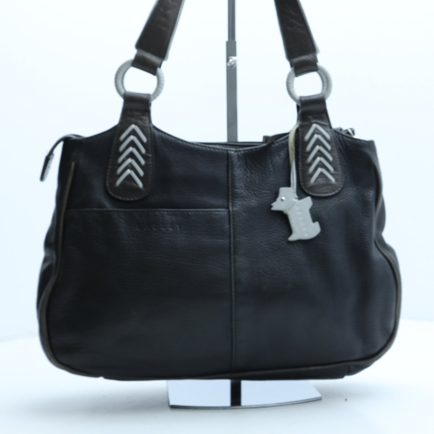 Radley Womens Black Leather Top Handle Bag Size Medium