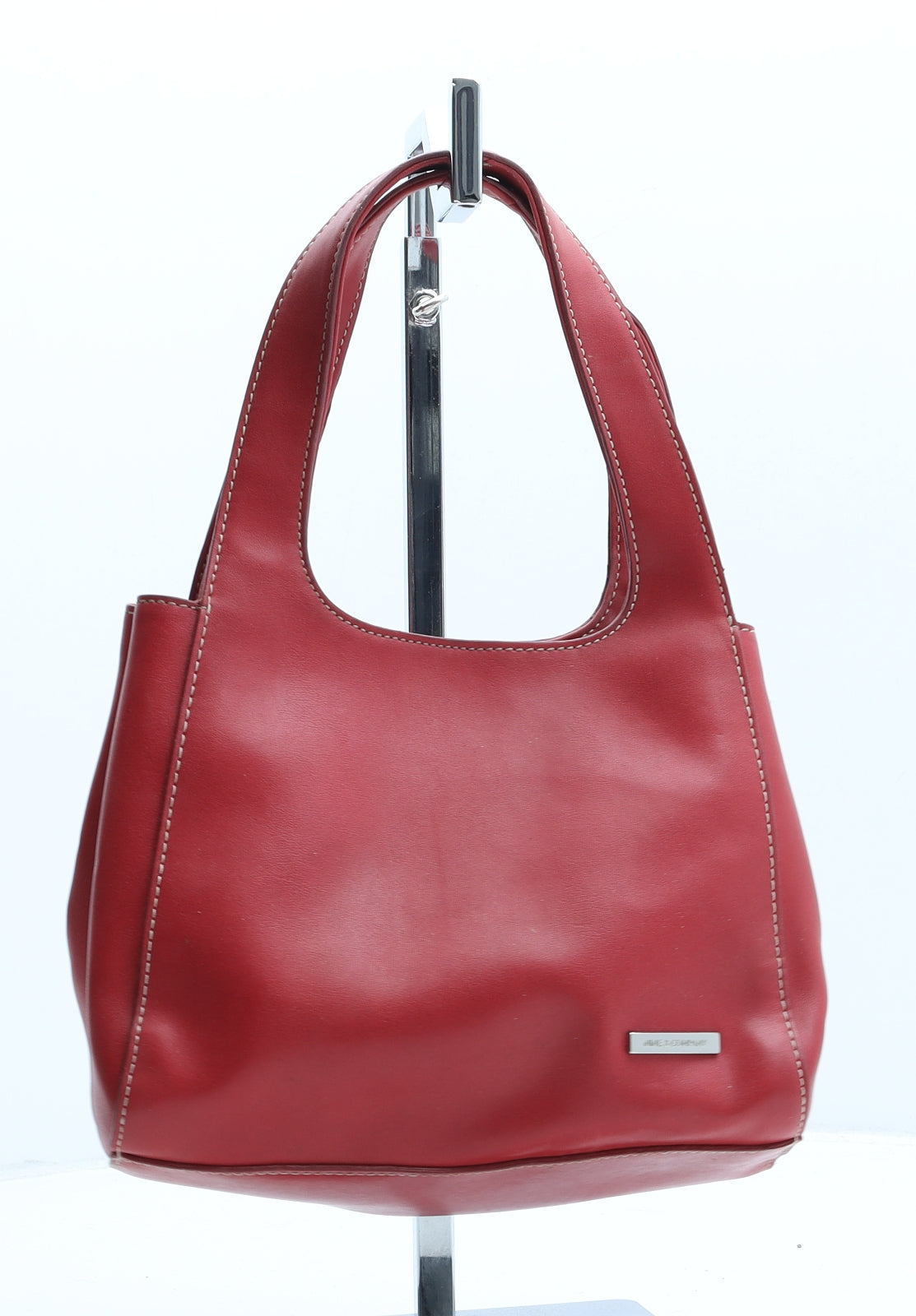 Nine & Co Womens Red Polyurethane Top Handle Bag Size Mini