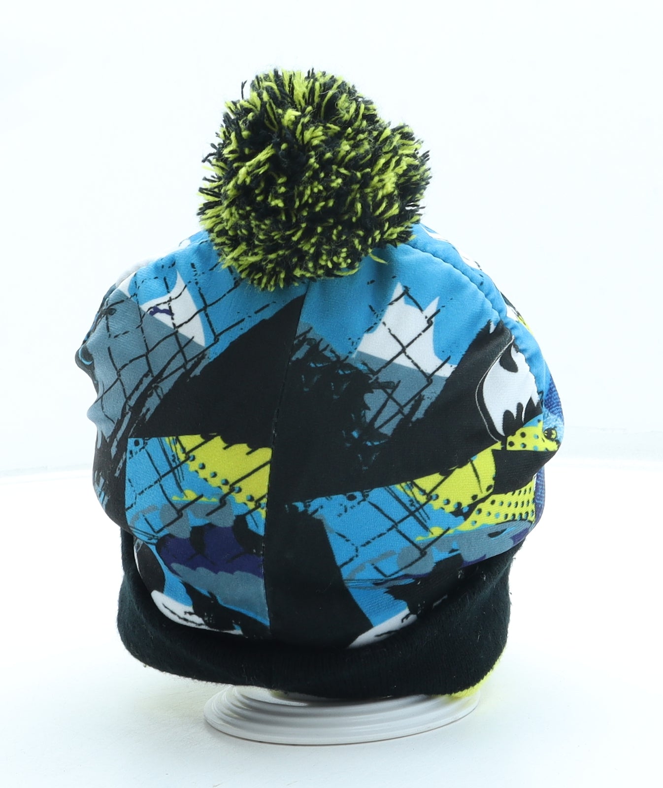 Batman Boys Blue Polyester Bobble Hat One Size - Pom Pom