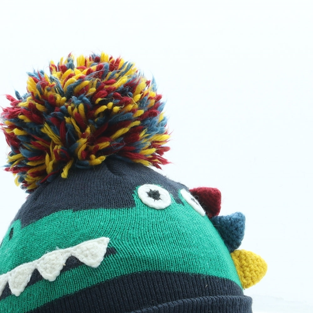 NEXT Boys Blue Acrylic Bobble Hat One Size - Crocodile