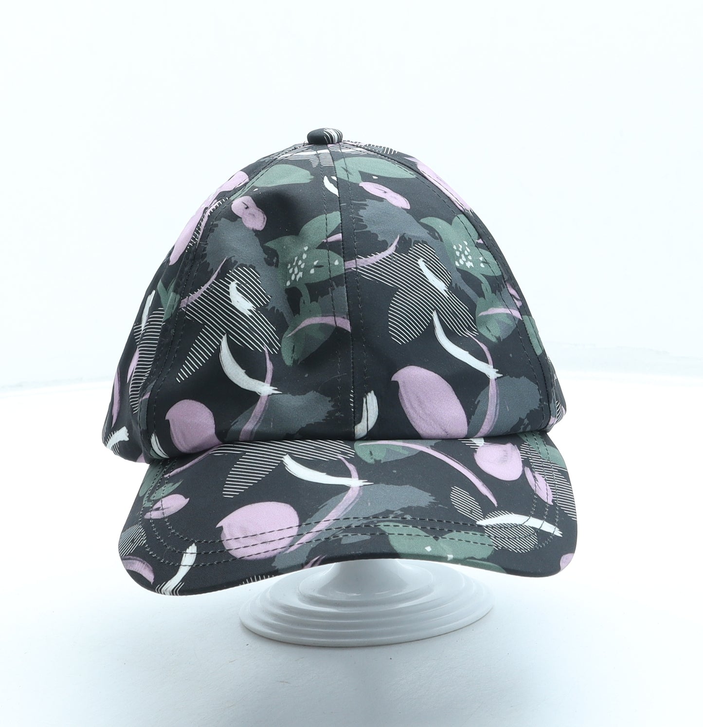 PUMA Womens Black Floral Polyester Baseball Cap One Size