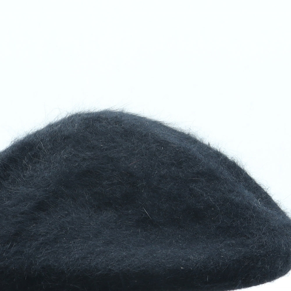 SheIn Womens Black Wool Beret One Size - Peaked front