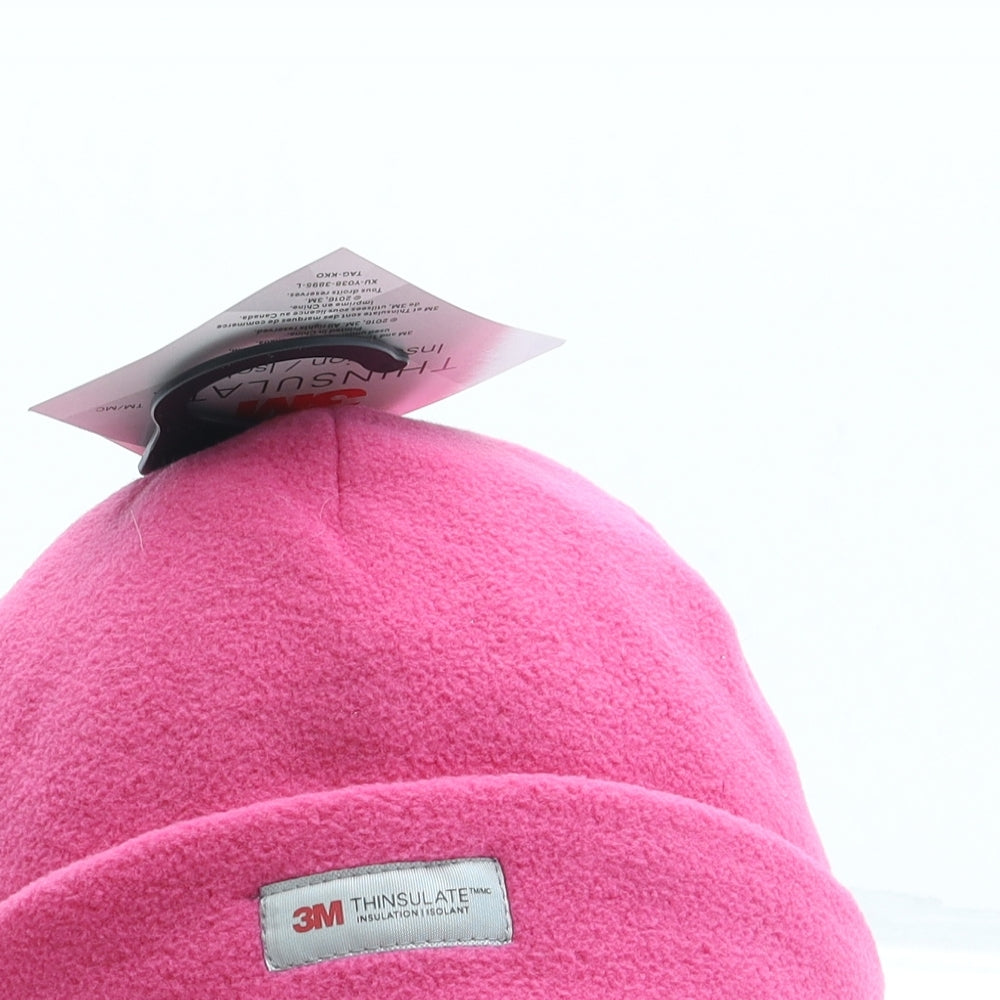 Nutmeg Womens Pink Polyester Beanie One Size