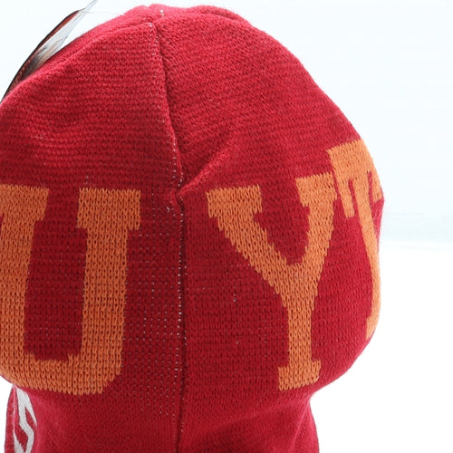 Starling Mens Red Acrylic Beanie One Size