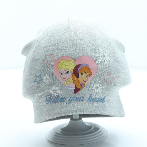 Primark Girls Grey Acrylic Beanie One Size - Frozen