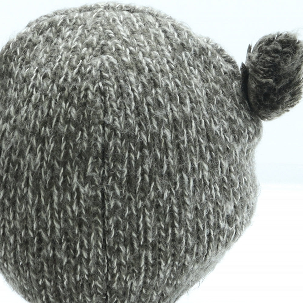 George Girls Brown Acrylic Bobble Hat One Size - Owl