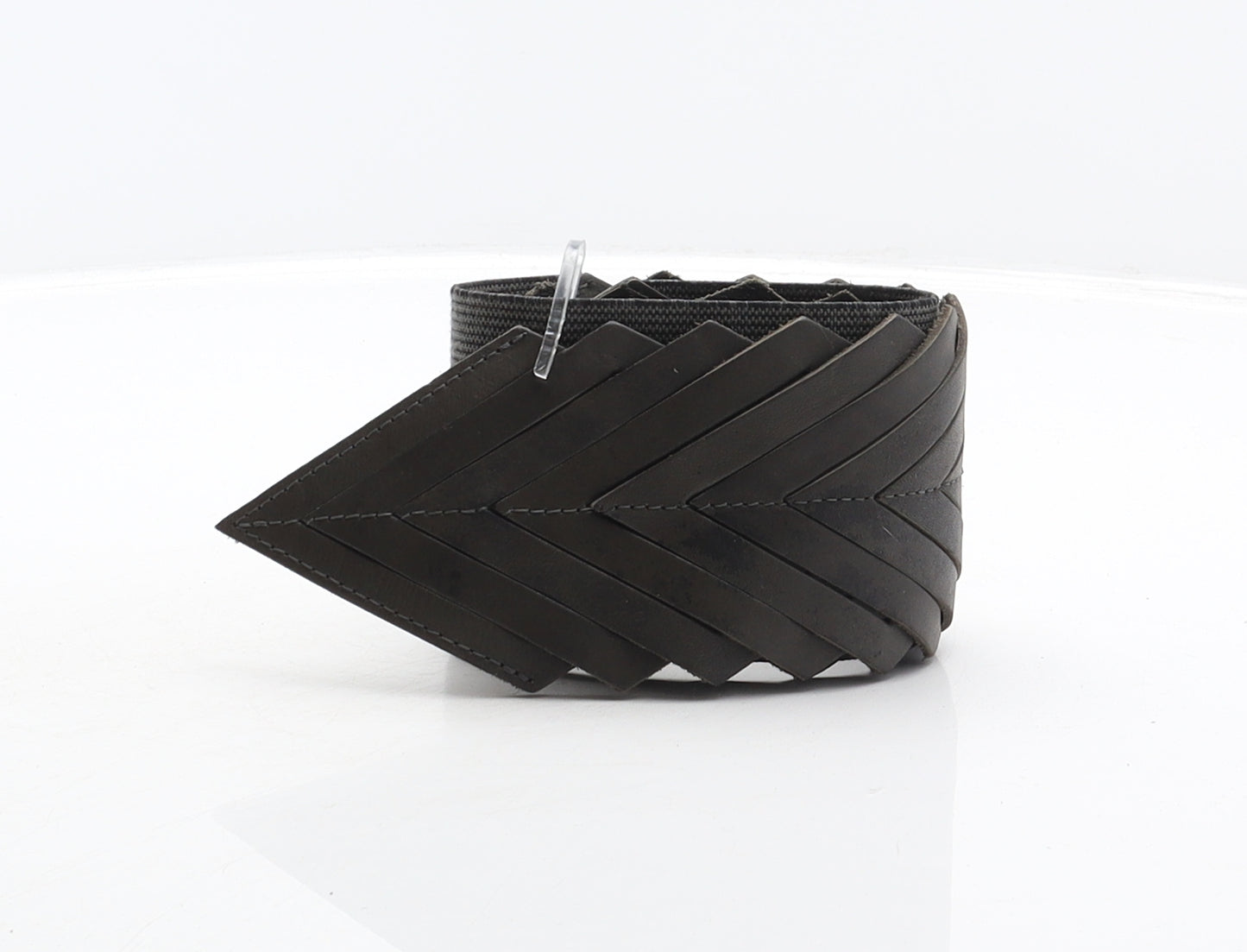 Comptoir des Cotonniers Womens Grey Solid Leather Waist Belt Belt One Size