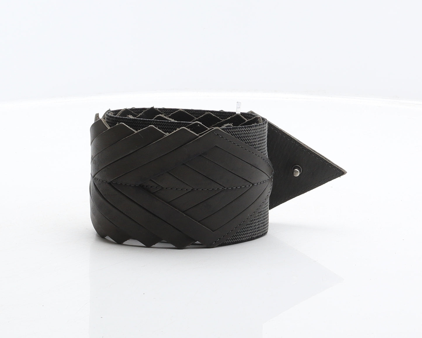 Comptoir des Cotonniers Womens Grey Solid Leather Waist Belt Belt One Size