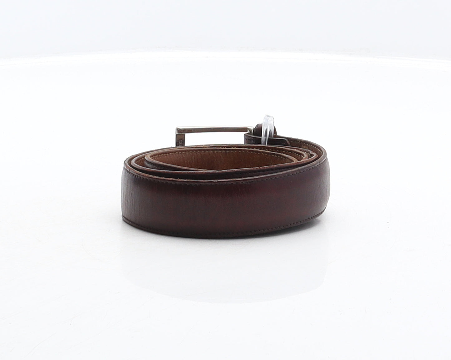 Brooks Brothers Mens Brown Solid Leather Dress Belt Belt Size 34