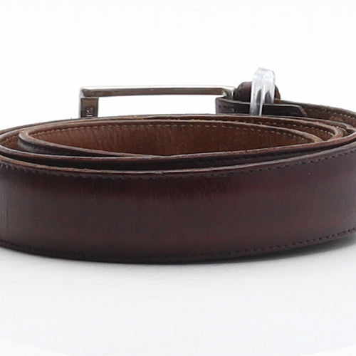 Brooks Brothers Mens Brown Solid Leather Dress Belt Belt Size 34