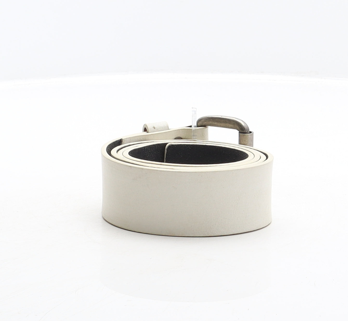 Calvin Klein Mens Ivory Solid Leather Dress Belt Belt Size 38