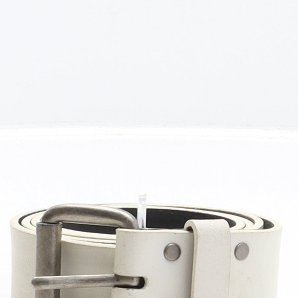 Calvin Klein Mens Ivory Solid Leather Dress Belt Belt Size 38