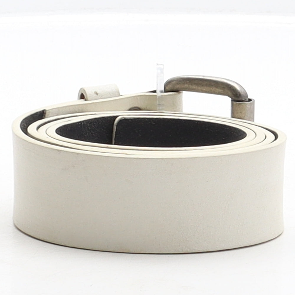 Calvin Klein Mens Ivory Solid Leather Dress Belt Belt Size 38