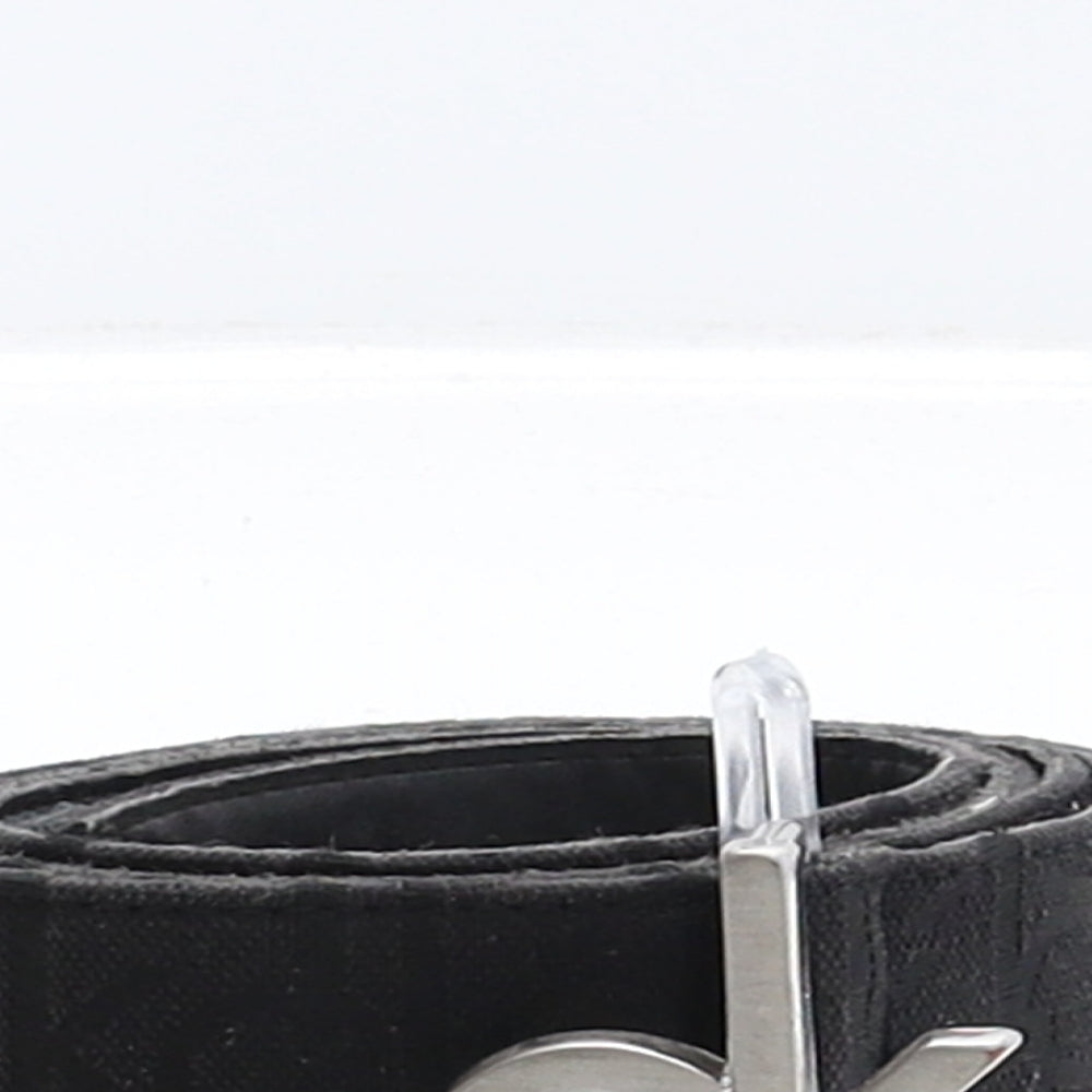 Calvin Klein Mens Black Solid Polyester Dress Belt Belt Size 85