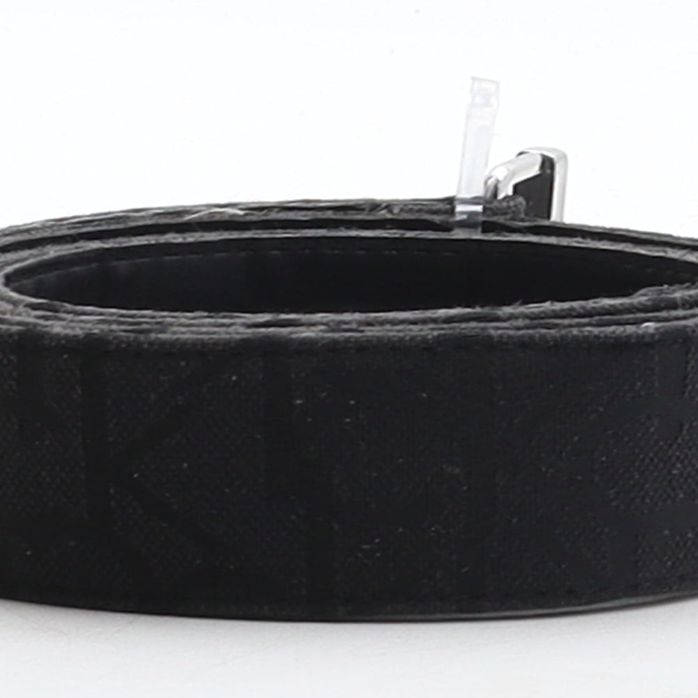 Calvin Klein Mens Black Solid Polyester Dress Belt Belt Size 85