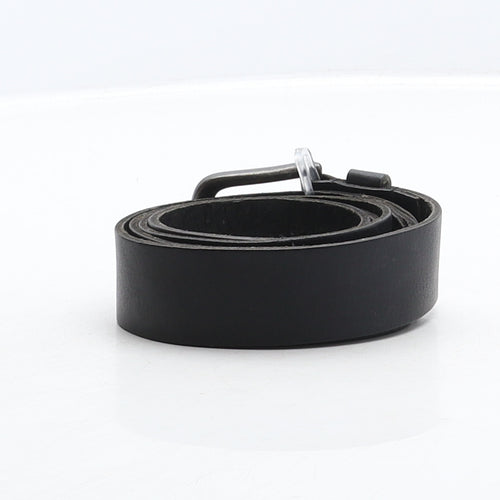 Petrol Industries Mens Black Solid Leather Dress Belt Belt Size 105
