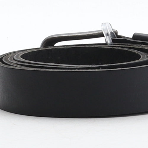 Petrol Industries Mens Black Solid Leather Dress Belt Belt Size 105
