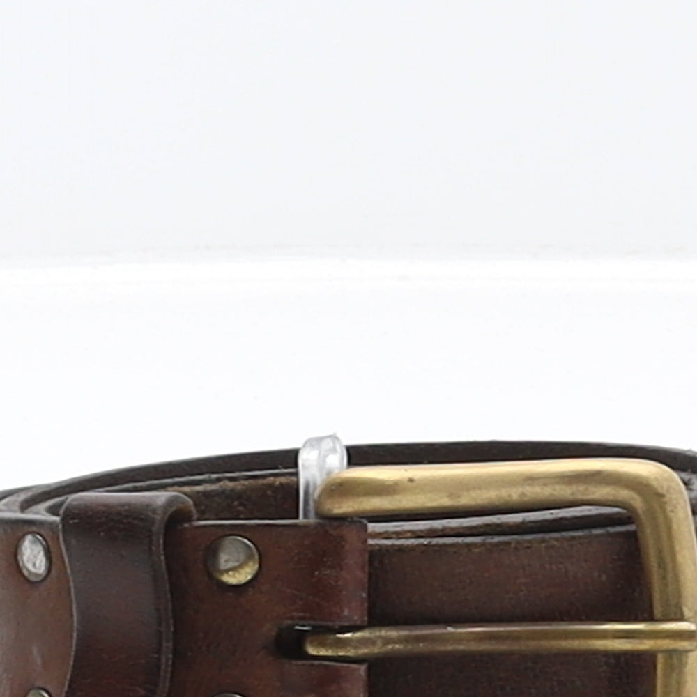 Preworn Mens Brown Solid Leather Dress Belt Belt One Size