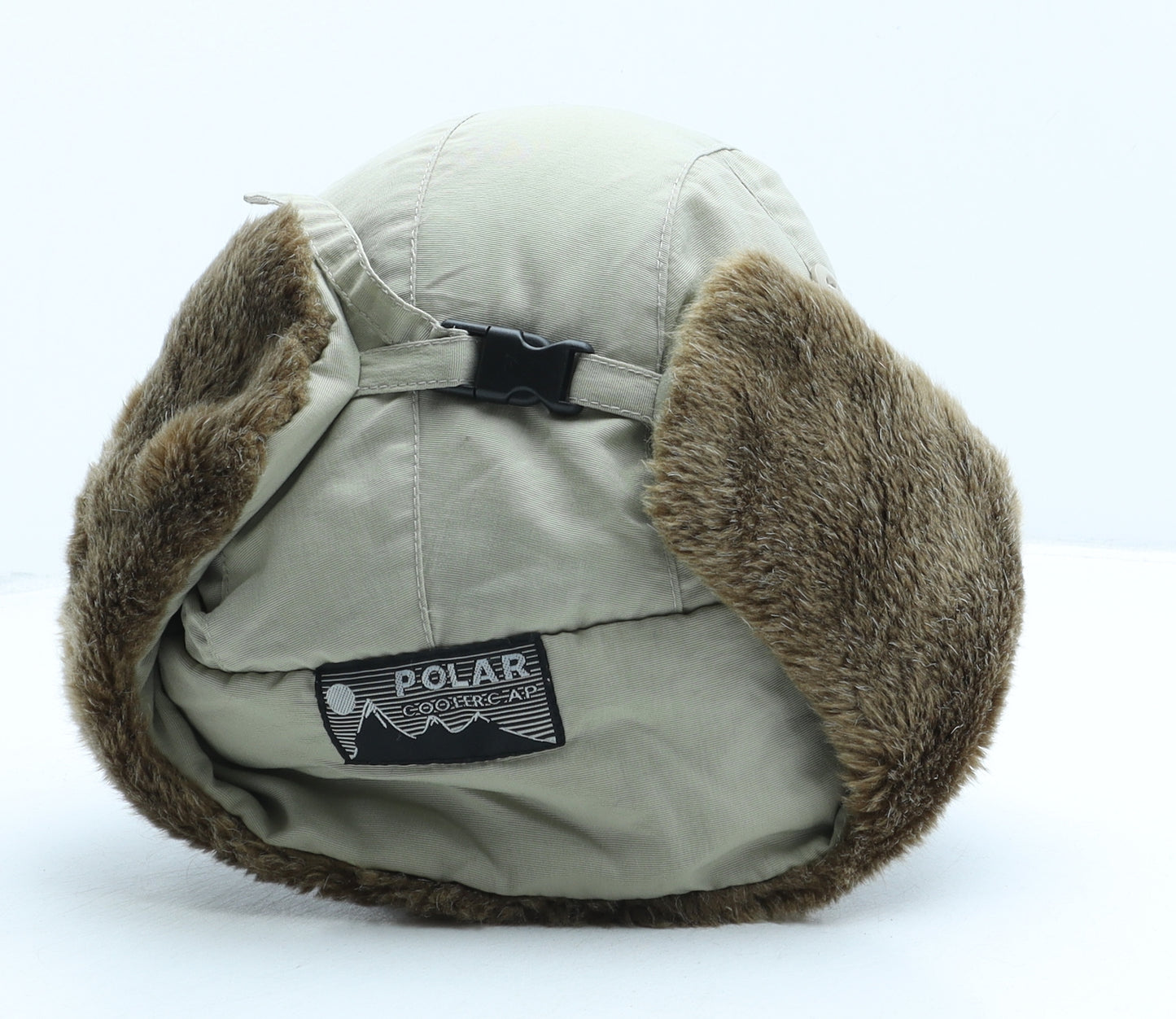 Atlantis Boys Beige Nylon Trapper Hat Size S