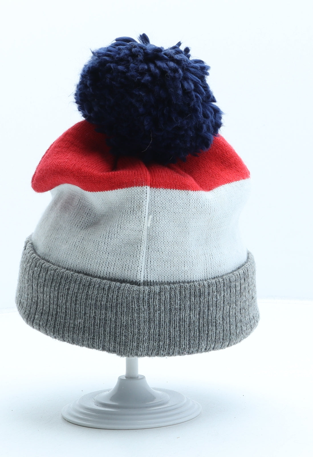 George Boys Multicoloured Striped Acrylic Bobble Hat One Size - Captain America