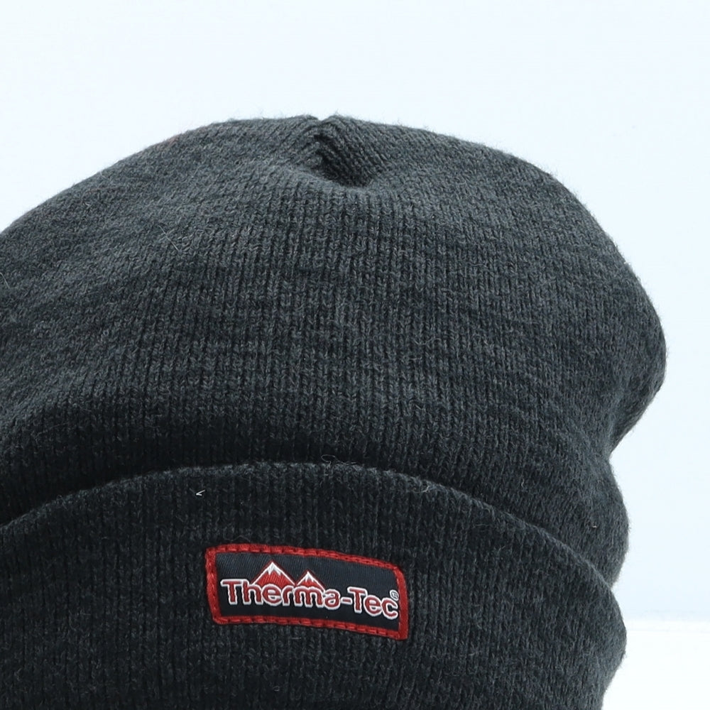 Therma-Tec Mens Grey Acrylic Beanie One Size