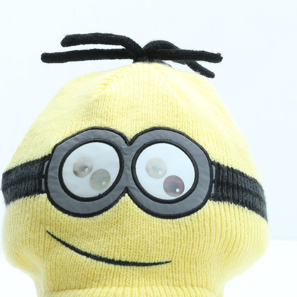Despicable me Boys Yellow Acrylic Bonnet One Size - Minions