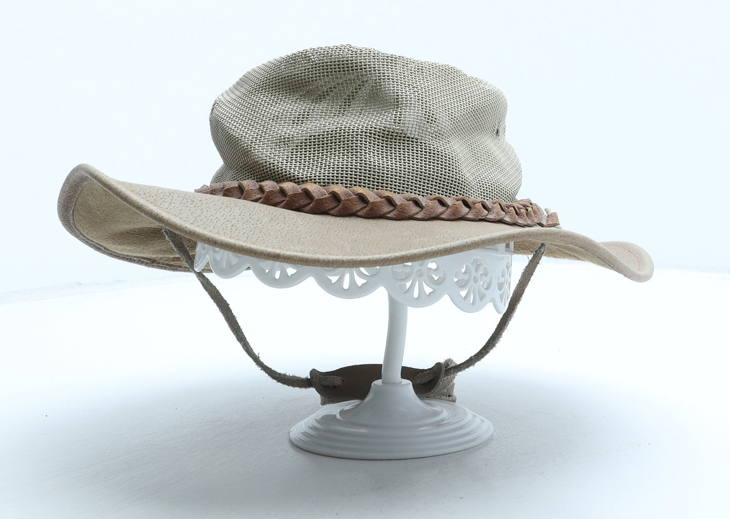 Mooroombah Mens Brown Leather Boonie Hat One Size