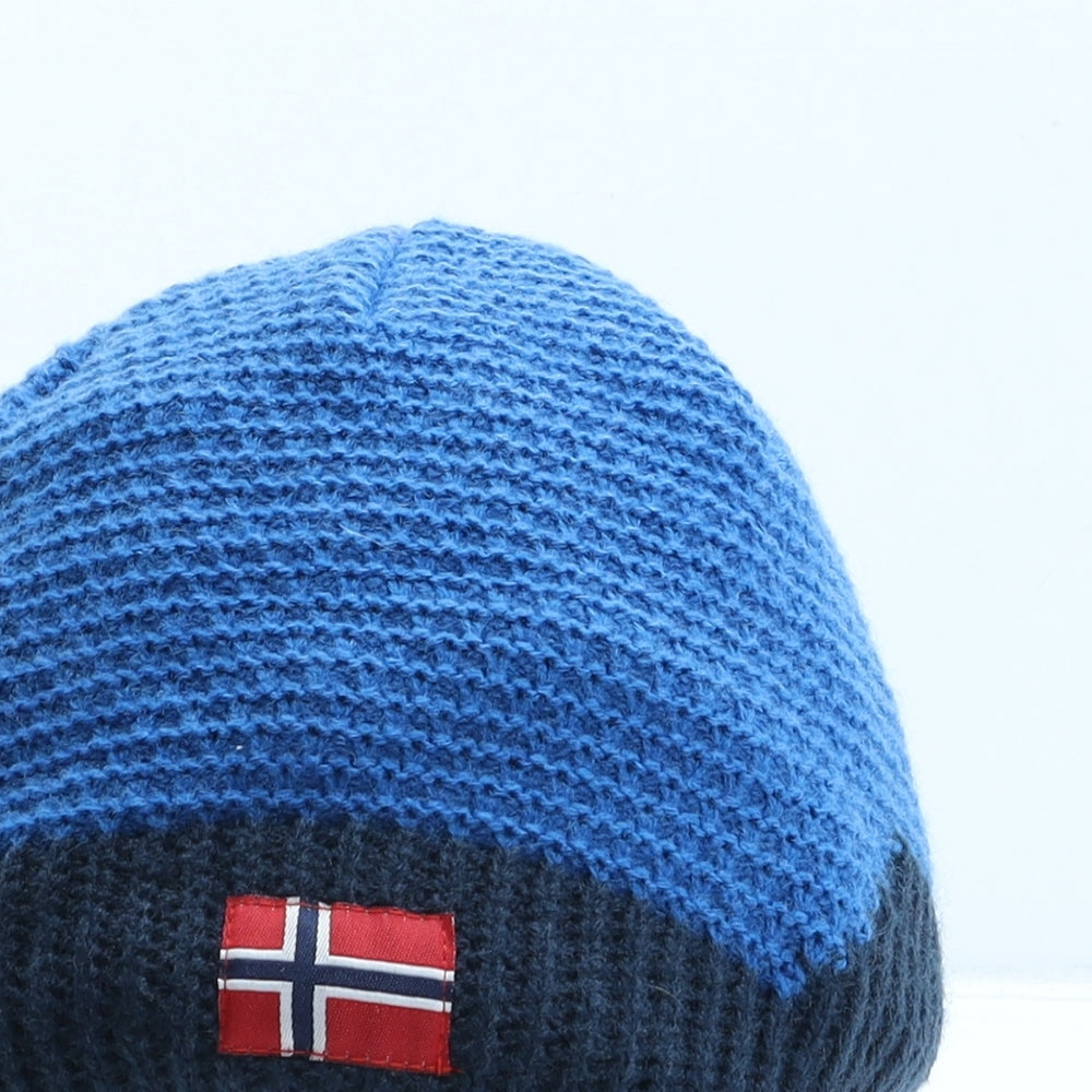 Phenix Boys Blue Acrylic Beanie One Size