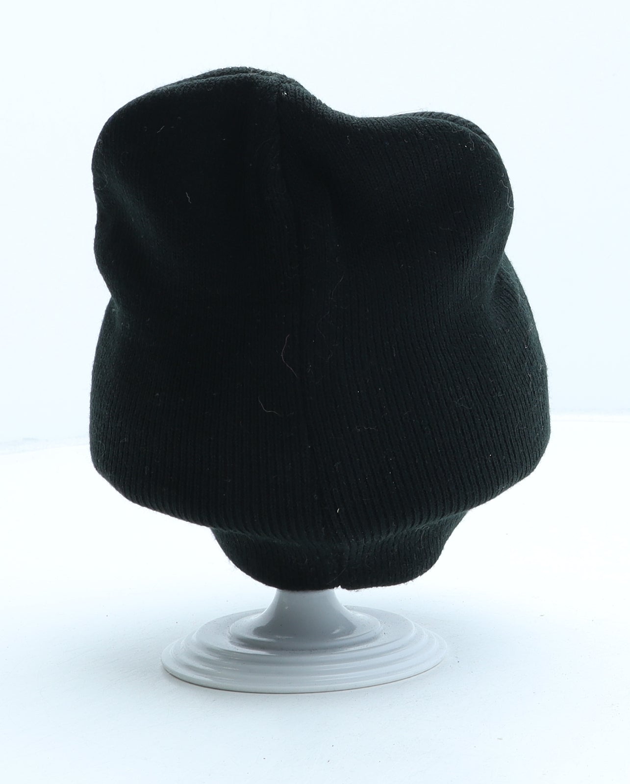 Preworn Boys Black Acrylic Beanie One Size - Skull