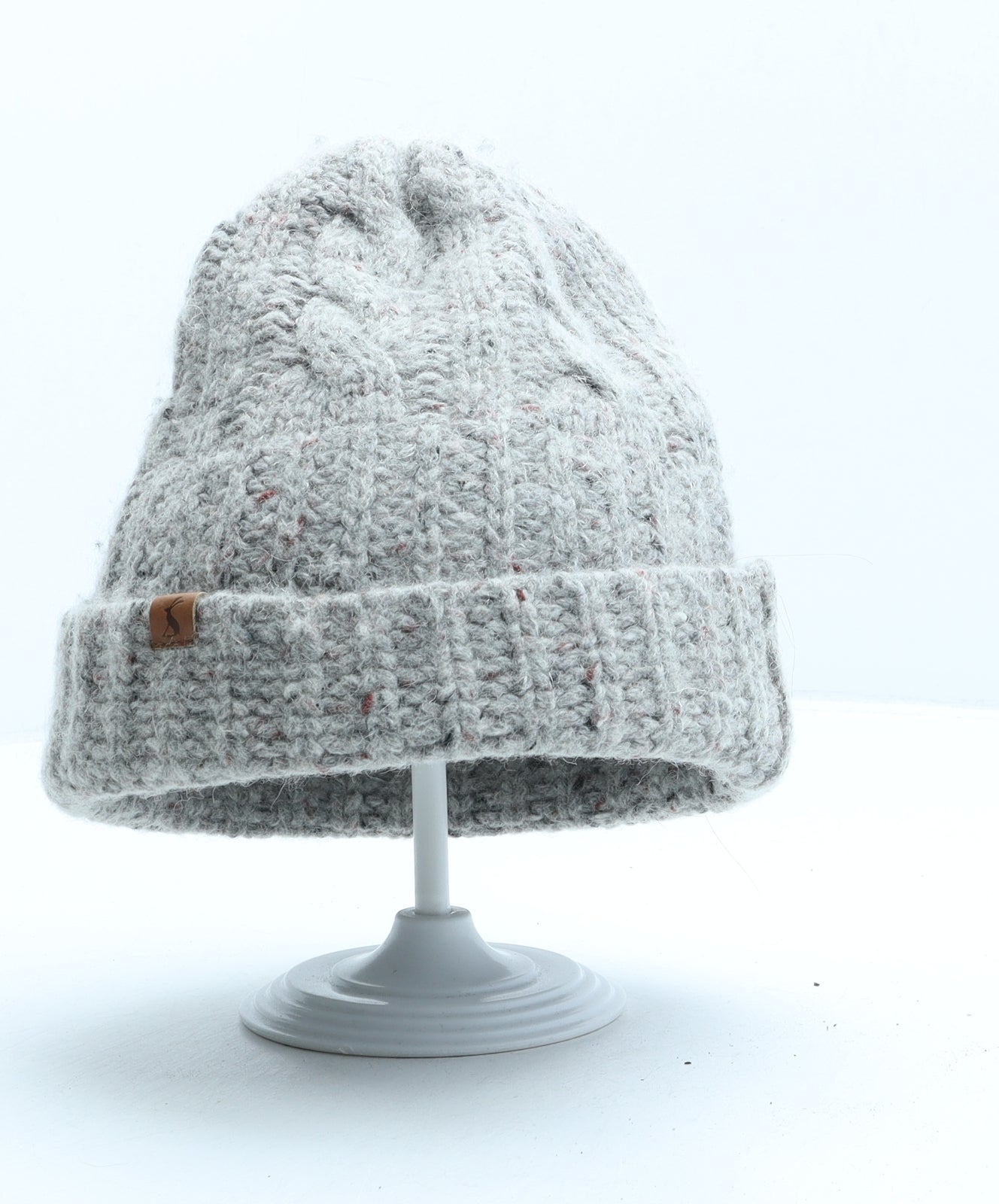 Joules Womens Grey Polyamide Beanie One Size