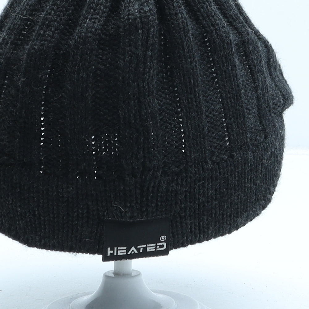 Heated Boys Grey Wool Flat Cap One Size