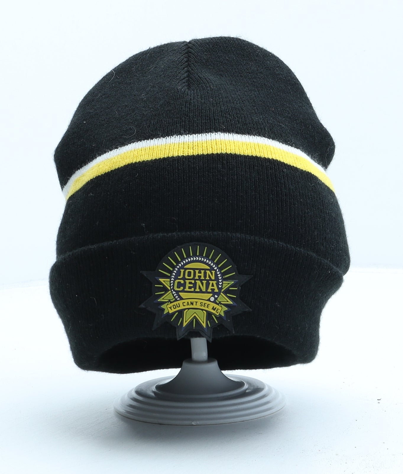 WWE Boys Black Acrylic Beanie One Size - John Cena