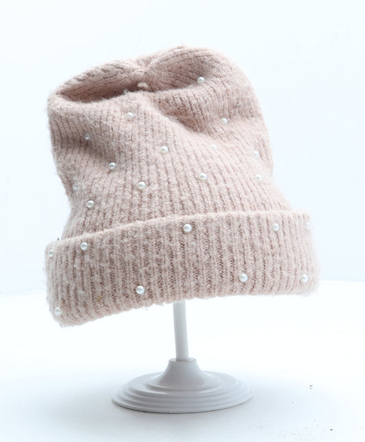 Primark Womens Pink Acrylic Beanie One Size