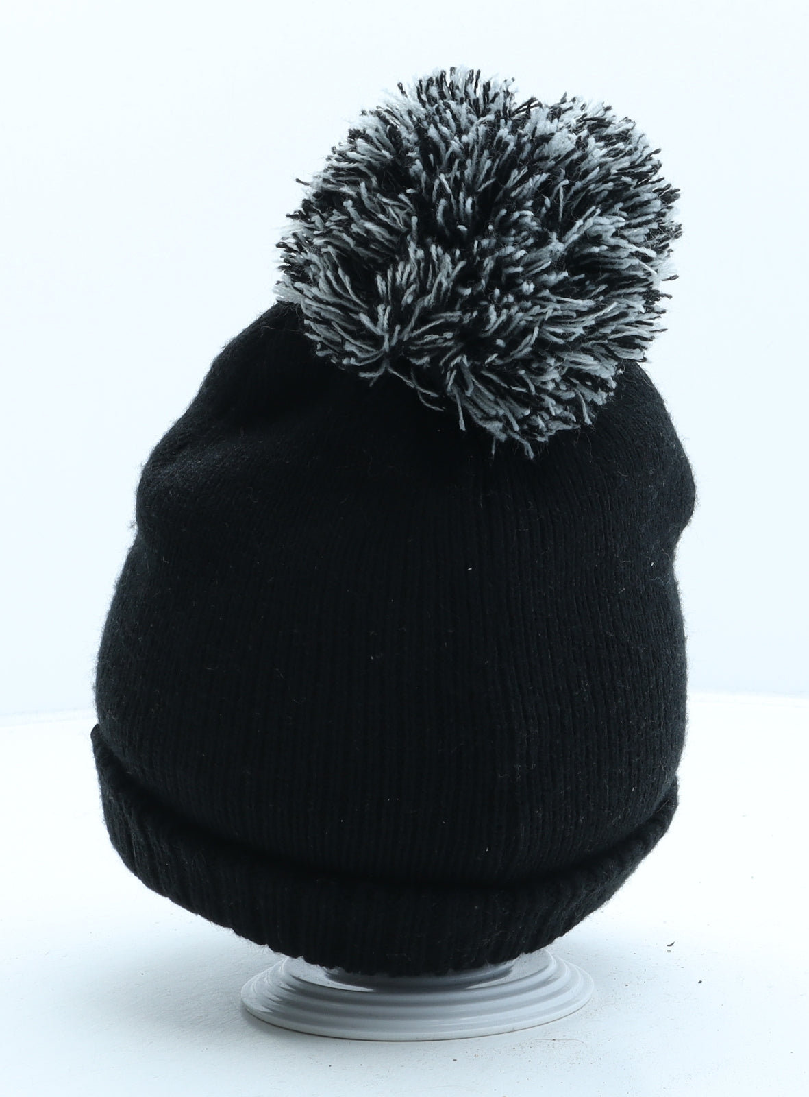 F&F Girls Black Acrylic Bobble Hat One Size - Harry Potter