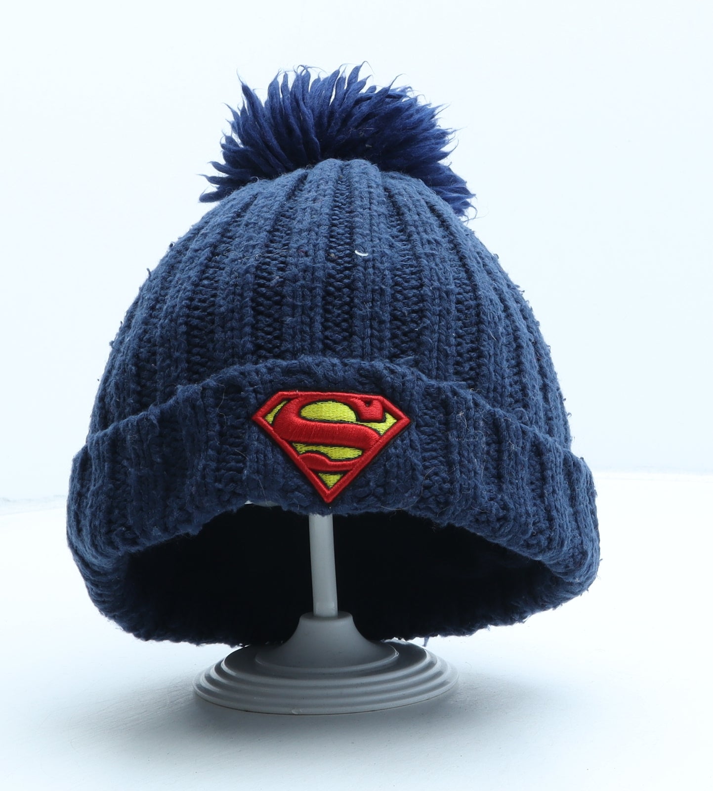 NEXT Boys Blue Acetate Bobble Hat One Size - Superman