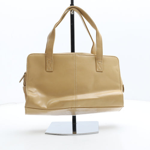 Dunnes Stores Womens Beige Polyurethane Top Handle Bag Size Small