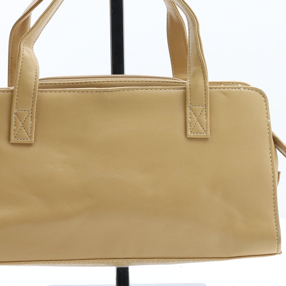Dunnes Stores Womens Beige Polyurethane Top Handle Bag Size Small