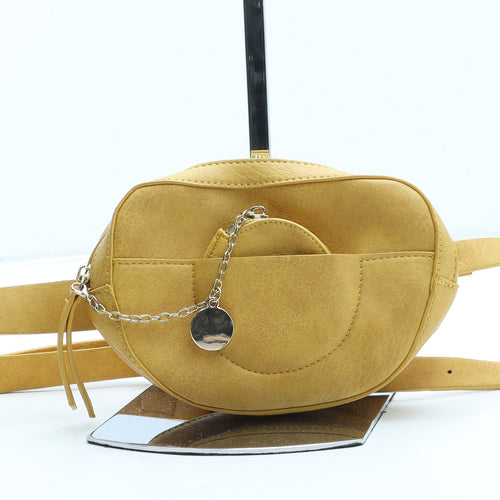 KoKo Couture Womens Yellow Leather Belt Bag & Waist Pack Size Small