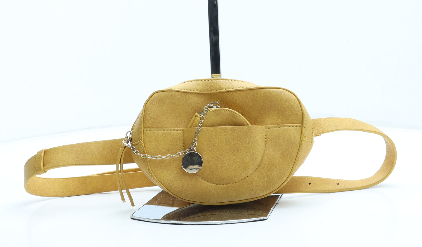 KoKo Couture Womens Yellow Leather Belt Bag & Waist Pack Size Small