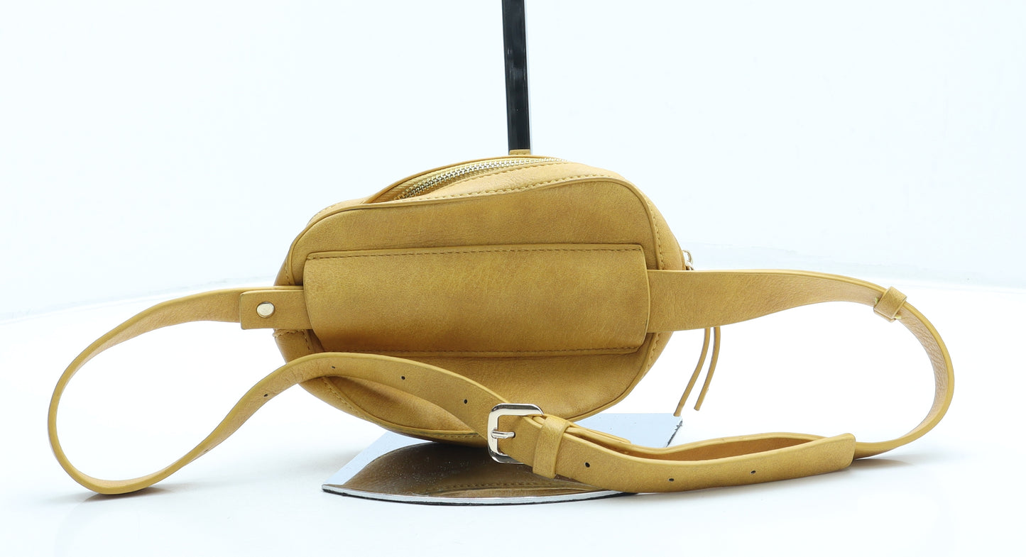 KoKo Couture Womens Yellow Leather Belt Bag & Waist Pack Size Small