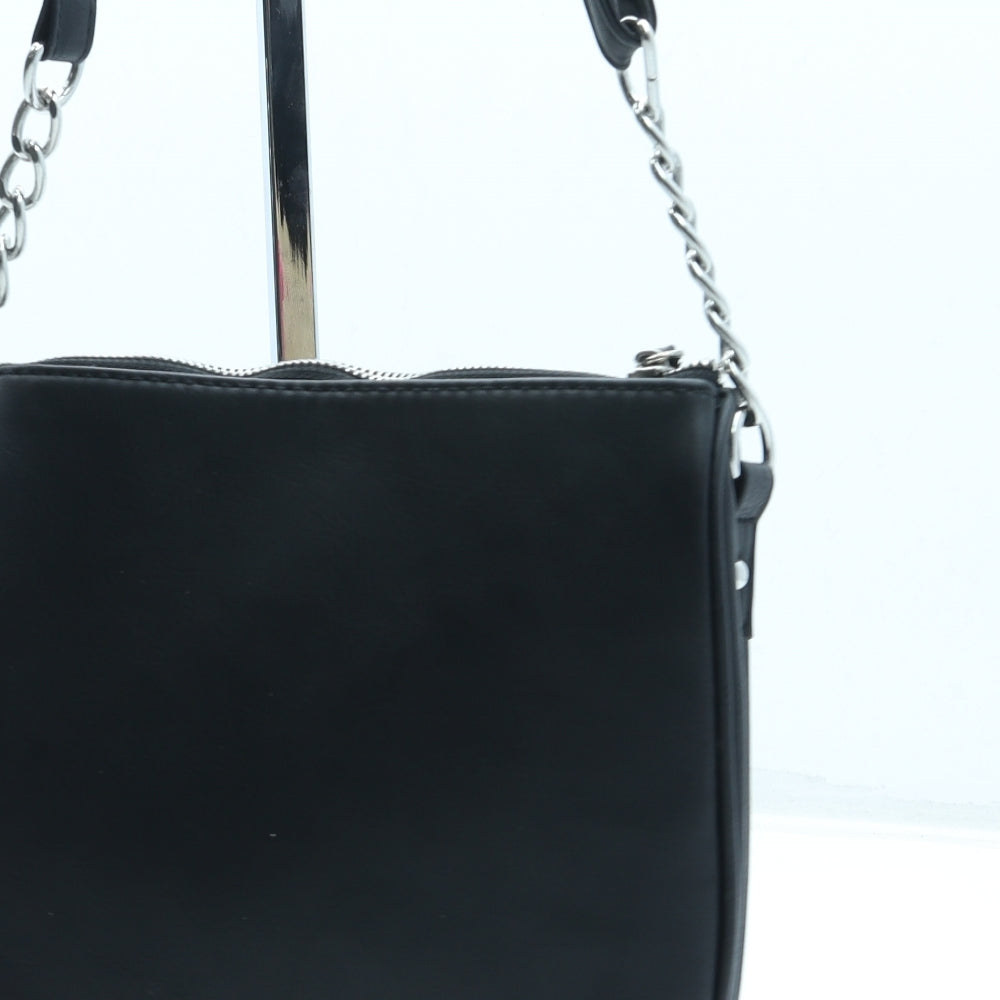 Atmosphere Womens Black Leather Crossbody Size Small
