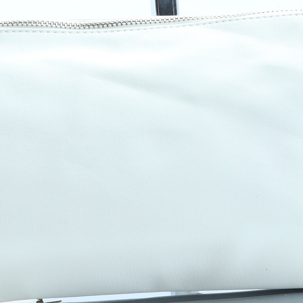 Marina Galanti Womens White Floral Leather Clutch Size Small - Heart Detail