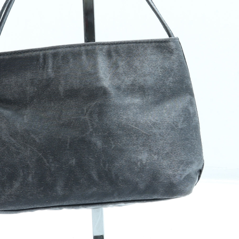Preworn Womens Grey Polyester Top Handle Bag Size Small