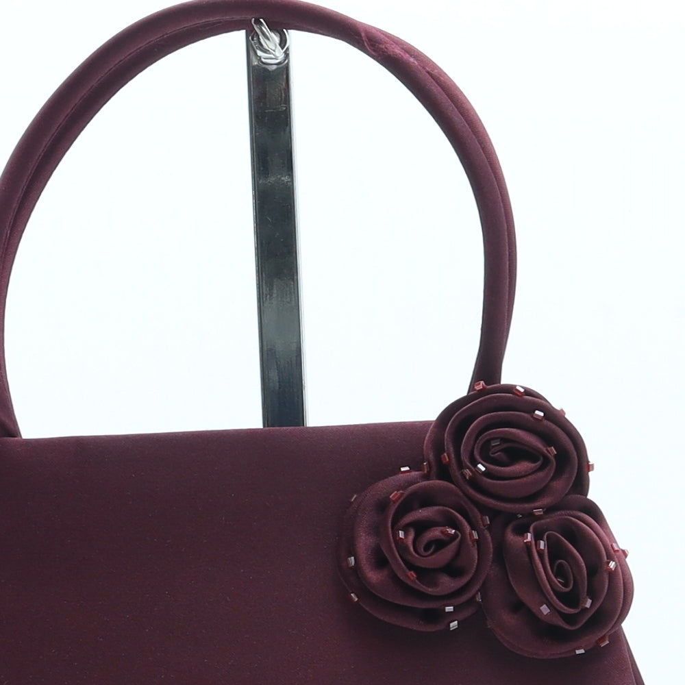 BHS Womens Red Polyester Top Handle Bag Size Mini - Flowers