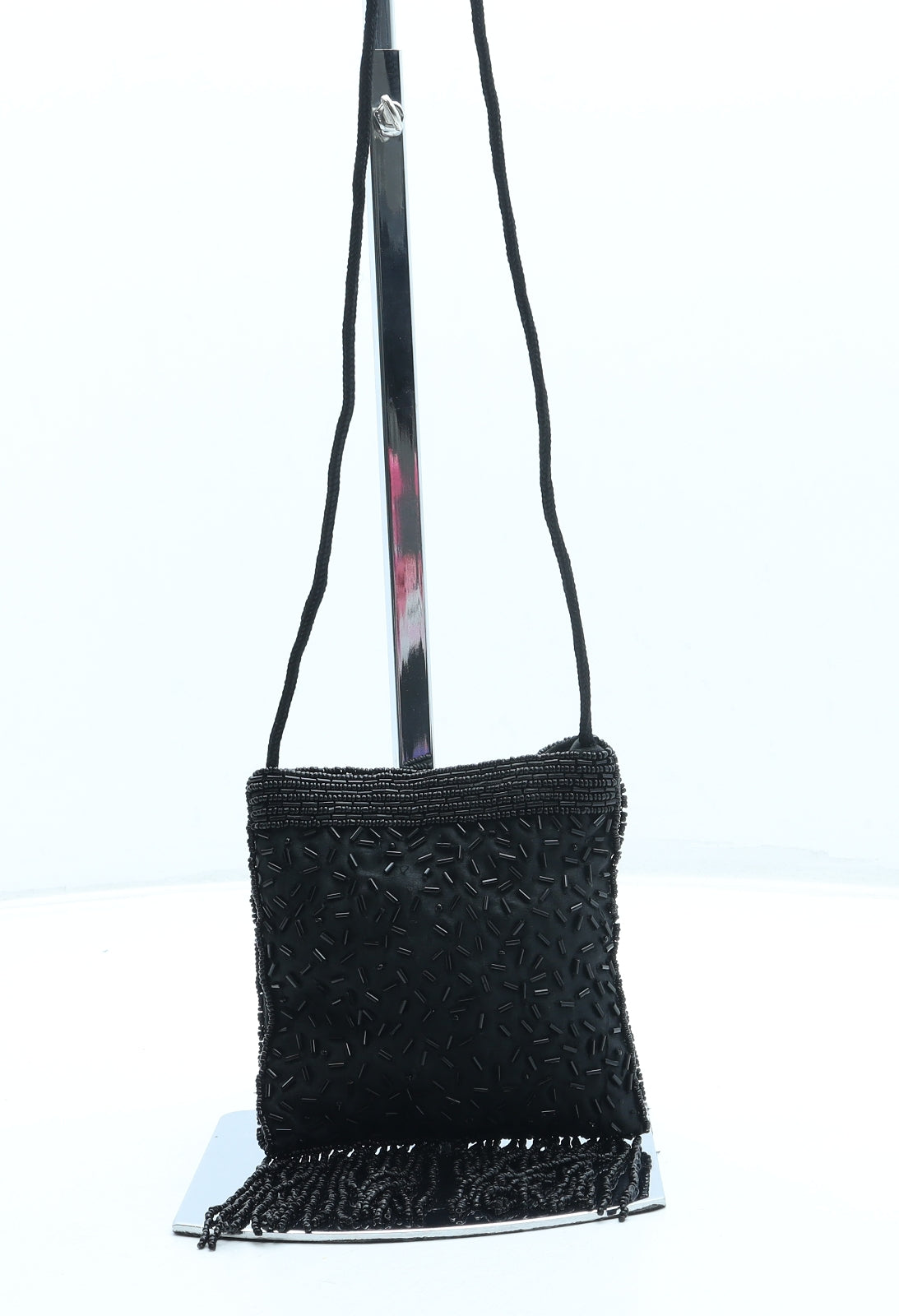 Preworn Womens Black Polyester Crossbody Size Mini