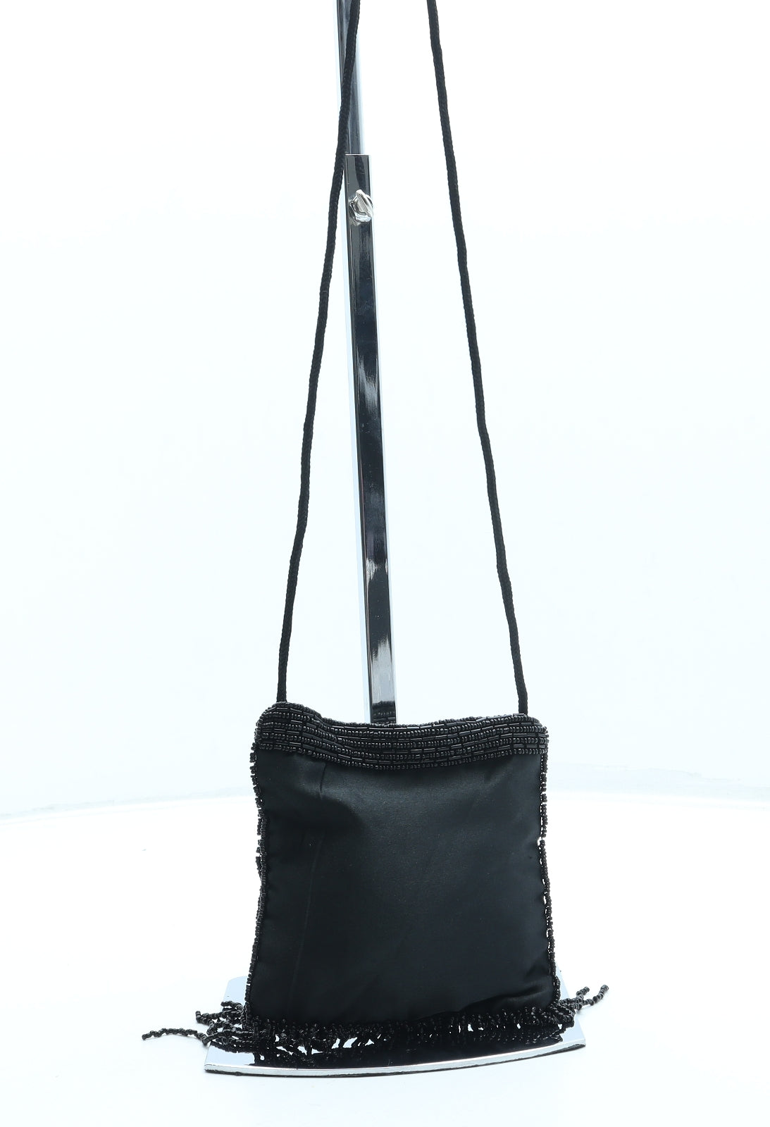 Preworn Womens Black Polyester Crossbody Size Mini