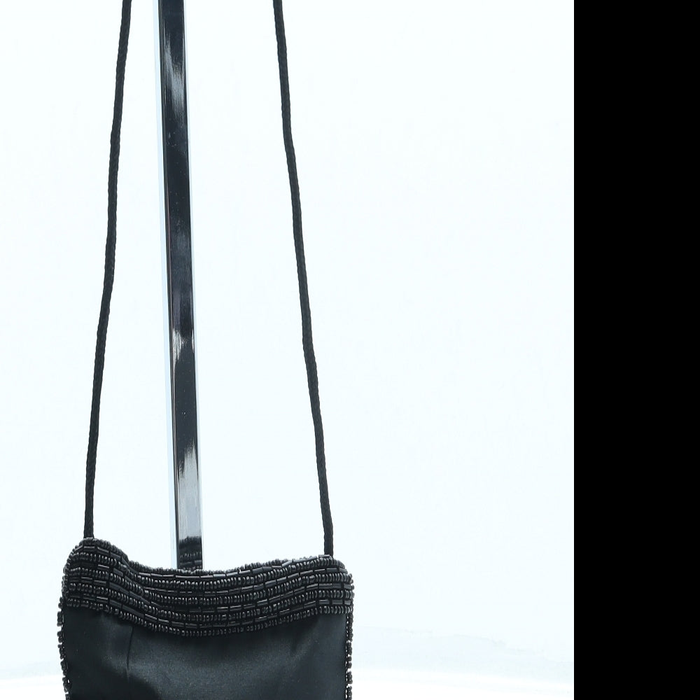 Preworn Womens Black Polyester Crossbody Size Mini